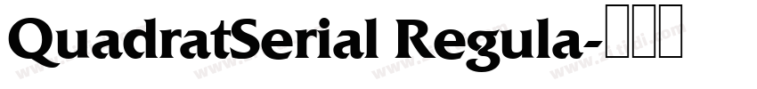 QuadratSerial Regula字体转换